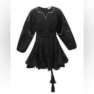 RHODE Black Ella Eyelet Dress